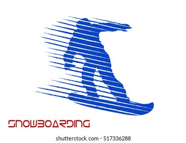 snowboarder in a striped style