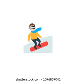 Snowboarder vector icon