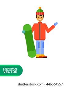 Snowboarder Vector Icon