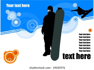 snowboarder vector illustration