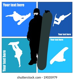 snowboarder vector illustration