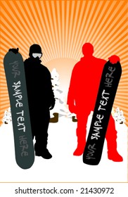 snowboarder - vector illustration