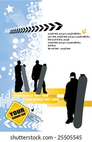 Snowboarder - vector illustration