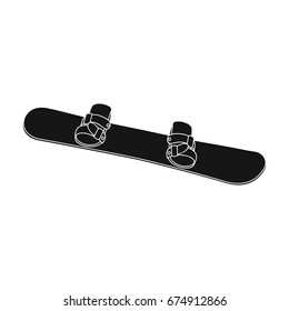 Snowboard.Extreme sport single icon in black style vector symbol stock illustration web.