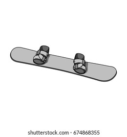 Snowboard.Extreme sport single icon in monochrome style vector symbol stock illustration web.