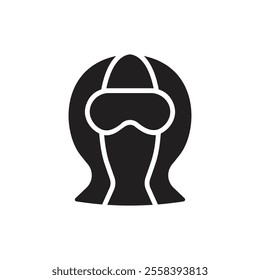 Snowboarding Balaclava Filled Icon Vector Illustration