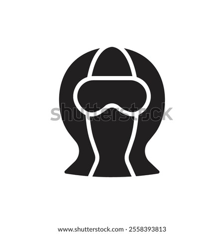 Snowboarding Balaclava Filled Icon Vector Illustration