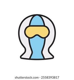 Snowboarding Balaclava Icon Vector Illustration