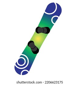Icono plano de Snowboard board. Elementos para la foto de la estación de esquí, actividades de montaña. Preparado para su ilustración vectorial de diseño