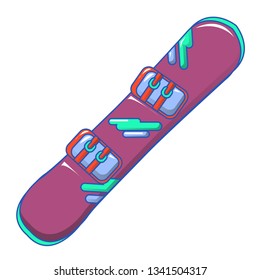 Snowboarding board icon. Cartoon of snowboarding board vector icon for web design isolated on white background