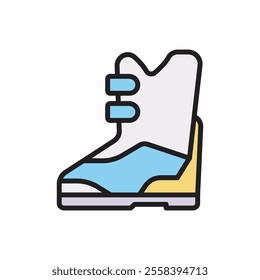 Snowboarding Boots Icon Vector Illustration