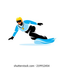 Snowboarding Branding Identity Corporate vector logo design template Isolated on a white background