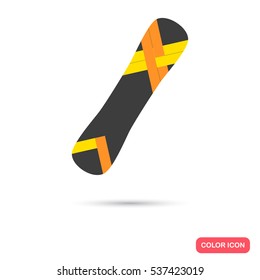 Snowboarding color icon. Flat design for web and mobile