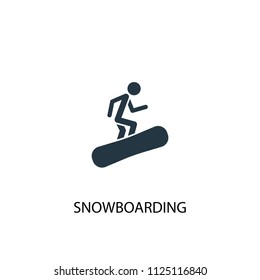 Snowboarding creative icon. Simple element illustration. Snowboarding concept symbol design from Sport collection. Can be used for web and mobile.