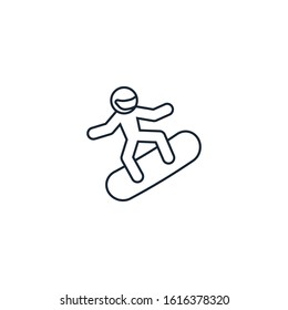 Snowboarding creative icon. From Sport icons collection. Isolated Snowboarding sign on white background