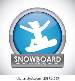 Snowboarding design, vector illustration.