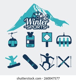 Snowboarding design, vector illustration.