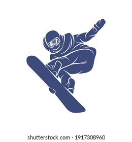 Snowboarden-Design, Vektorgrafik, Design-Vorlage für Creative Snowboarding-Logos, Symbol