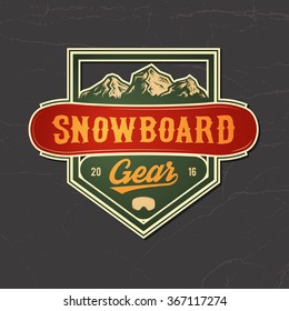 snowboarding emblem. logotype template. outdoor activity symbol