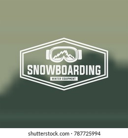 snowboarding emblems, labels and designed elements. Extreme theme, winter games, outdoors adventure