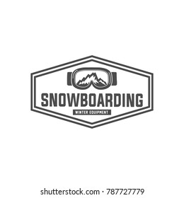 snowboarding emblems, labels and designed elements. Extreme theme, winter games, outdoors adventure