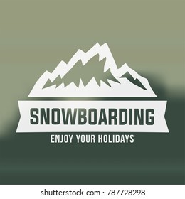 snowboarding emblems, labels and designed elements. Extreme theme, winter games, outdoors adventure