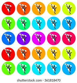  Snowboarding freestyle. Snowboarding logo template. Winter sport activity