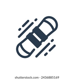 Snowboarding Gear for Mountain Expeditions Vector Icon Illustration