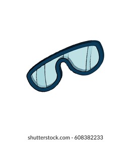 snowboarding glasses isolated icon