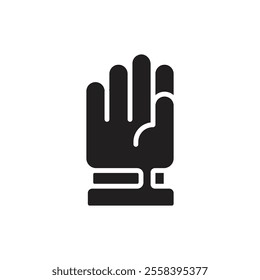 Snowboarding Glove Filled Icon Vector Illustration