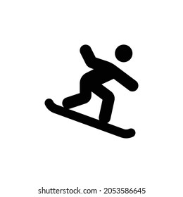 snowboarding Icon. Flat style design isolated on white background. Vector illustration