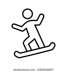 snowboarding icon, snowboard simple vector icon
