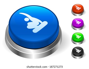 Snowboarding Icons on Round Button Collection