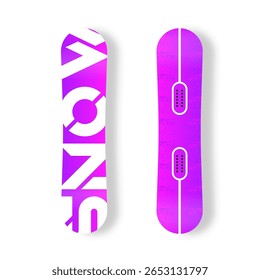Ilustração de Snowboard. Silhueta azul de um snowboarder em declive nevado. Ícone vetorial para esportes de inverno, férias extremas, atividade de estação fria, estilo de vida saudável ou equipamentos de velocidade em design gráfico