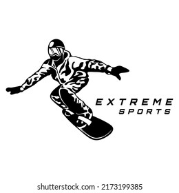 snowboarding illustration sketch design icon logo vector