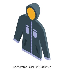 Snowboarding jacket icon isometric vector. Sport school. Extreme action