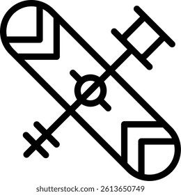 Snowboarding Line Vector Icon Design