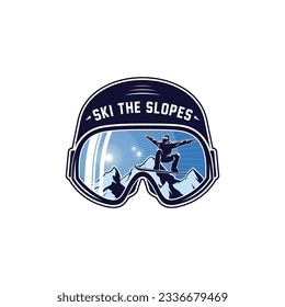 Snowboarding Logo design illustration vector