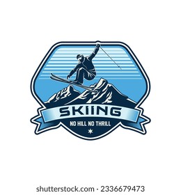 Snowboarding Logo design illustration vector