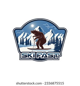 Vector de ilustración de diseño con logotipo Snowboard