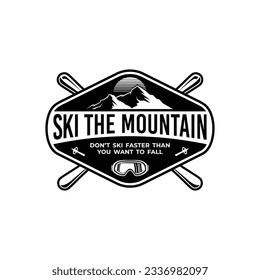 Snowboarding Logo design illustration vector