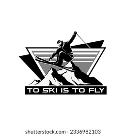 Snowboarding Logo design illustration vector