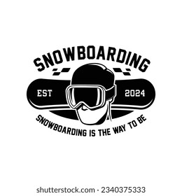Snowboarding Logo design illustration vector