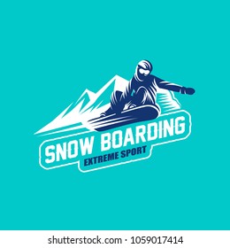 Snowboarding logo emblem