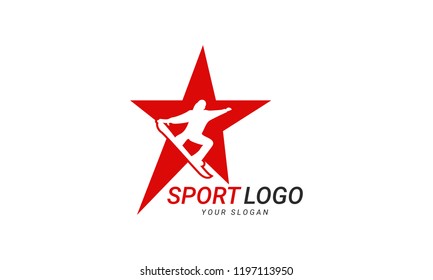 Snowboarding logo. Sport Star Logo. 