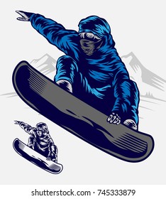 Snowboarding logo vector