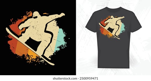 Snowboarding Lover Funny Vintage Snowboarding Skiing T-shirt Design