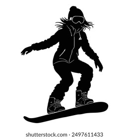 Snowboarding outline and symbols. Dark level variety basic exquisite white foundation Snowboarding sports vector and silhouette icon.