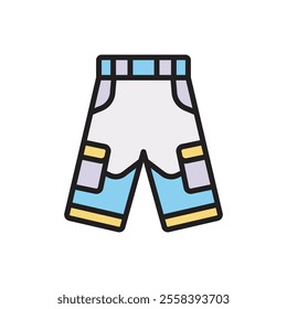 Snowboarding Pant Icon Vector Illustration