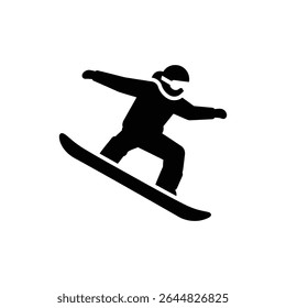 Snowboarding Person in Air for Winter Sports Action